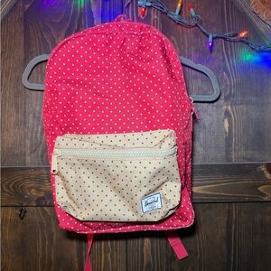 Herschel Mini Polka Dot Backpack – Red & White 🎒